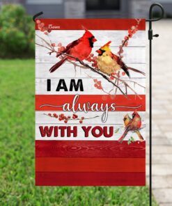 i am always with you red cardinal flag 1133