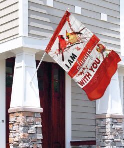 i am always with you red cardinal flag 2173
