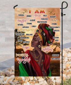 i am black woman beautiful flag 2475