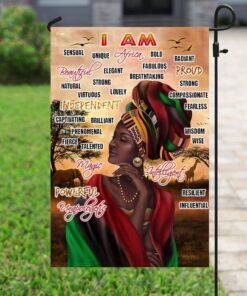 I Am Black Woman Beautiful Flag