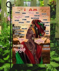 i am black woman beautiful flag 5380