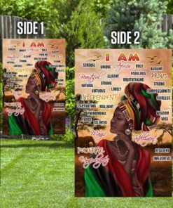 i am black woman beautiful flag 5466