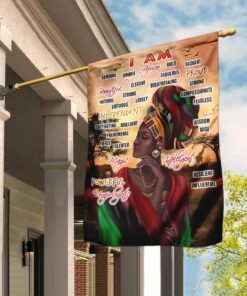 i am black woman beautiful flag 6858
