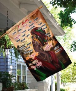 i am black woman beautiful flag 6969