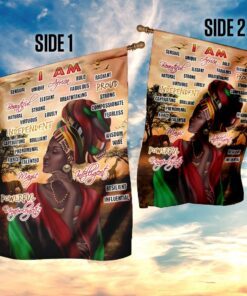 i am black woman beautiful flag 8604