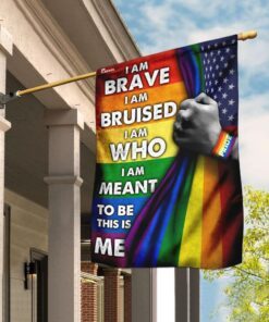 I Am Brave I Am Bruised LGBT Pride Flag