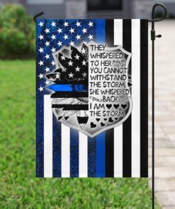 i am the storm female police officer flag 2307