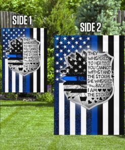 i am the storm female police officer flag 7845