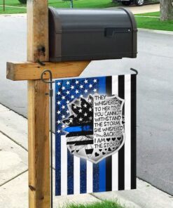 i am the storm female police officer flag 8763