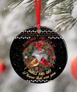 i know that was you red birds ceramic ornament 3182