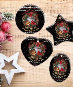 i know that was you red birds ceramic ornament 6109