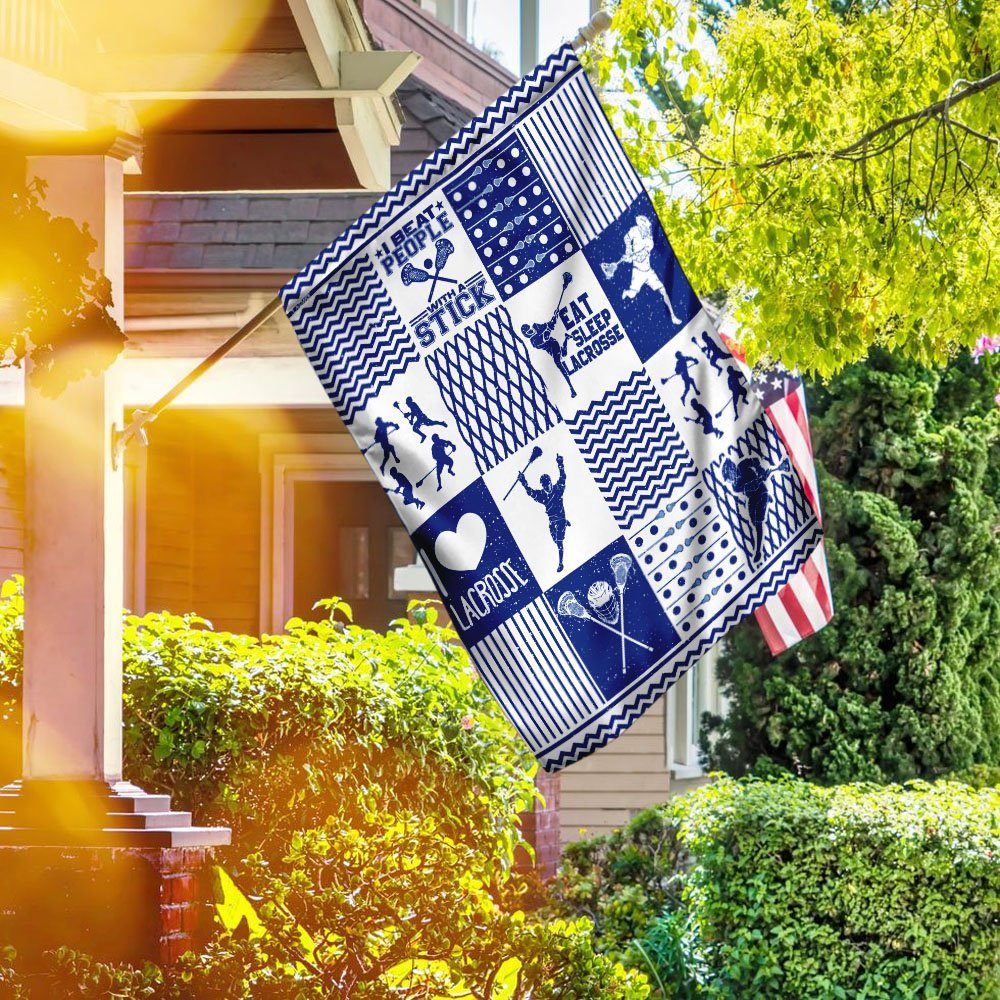 I Love Lacrosse Flag
