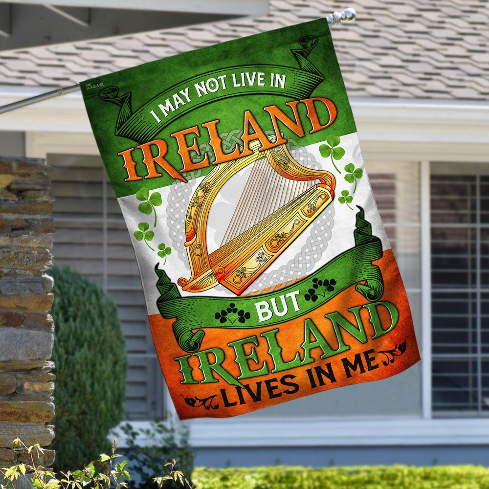 I May Not Live In Ireland But Ireland Lives In Me Flag - Image 3