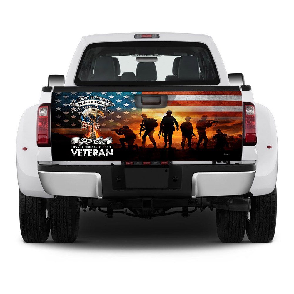 I Own It Forever The Title Veteran Truck Tailgate Decal Sticker Wrap TRN1371TD - Image 5