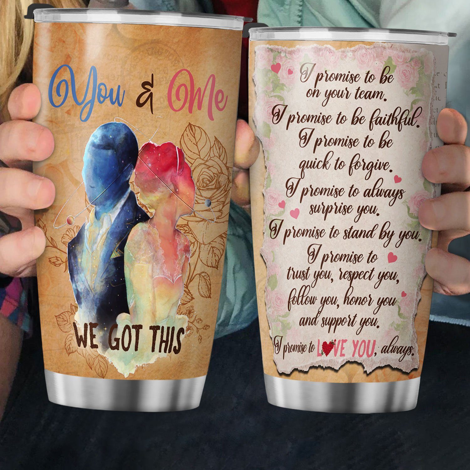 I Promise To Be On Your Team. You And Me We Got This Tumbler 20 Oz BNN374TU - Image 2