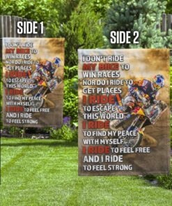 i ride to feel strong motocross flag 1880