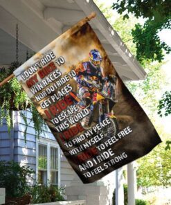 i ride to feel strong motocross flag 3398