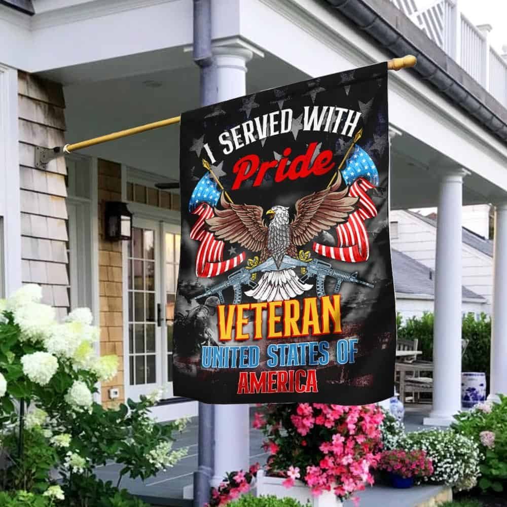 I Served With Pride Veteran United States Of America Flag QNK831F