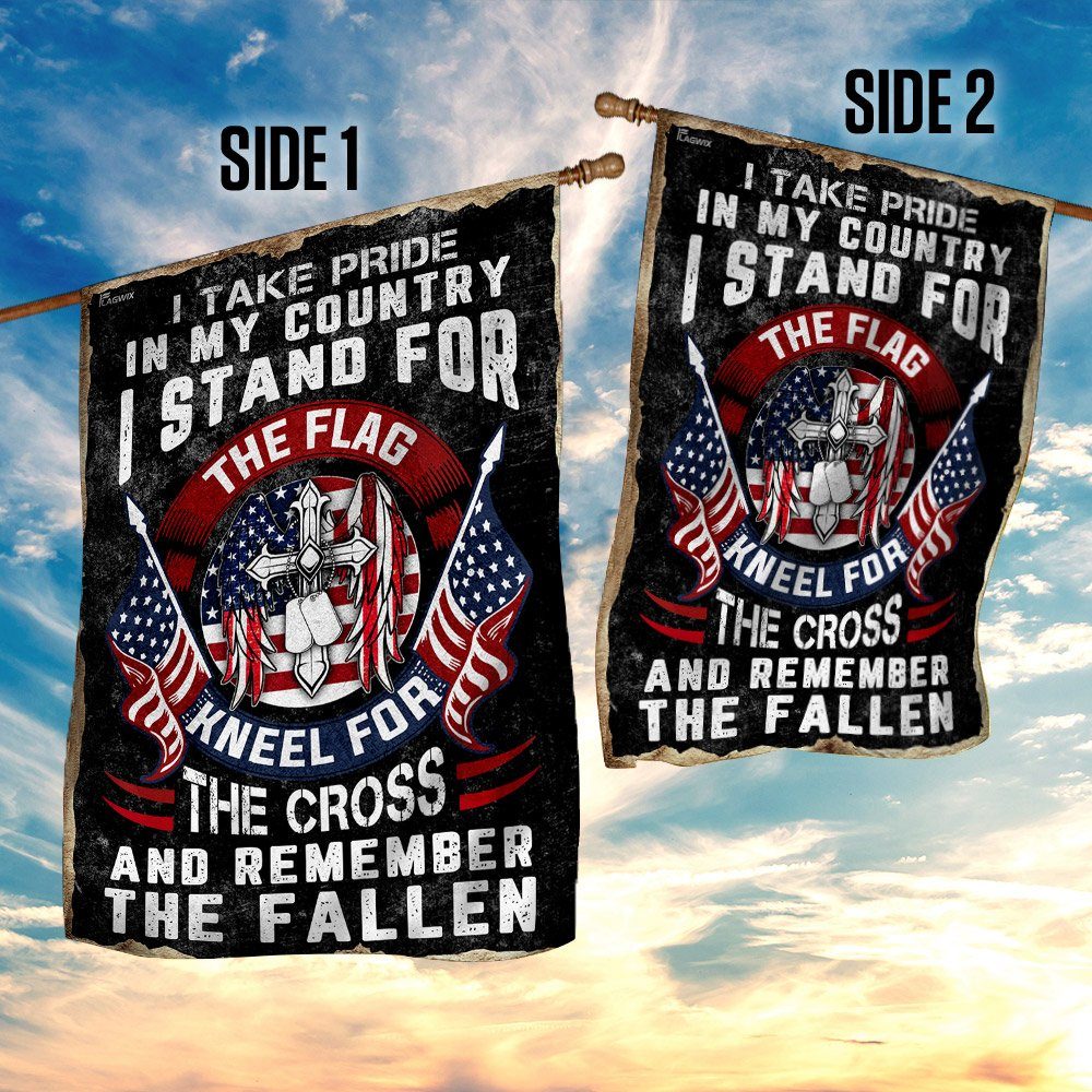 I Stand For The Flag. Kneel For The Cross Flag - Image 5