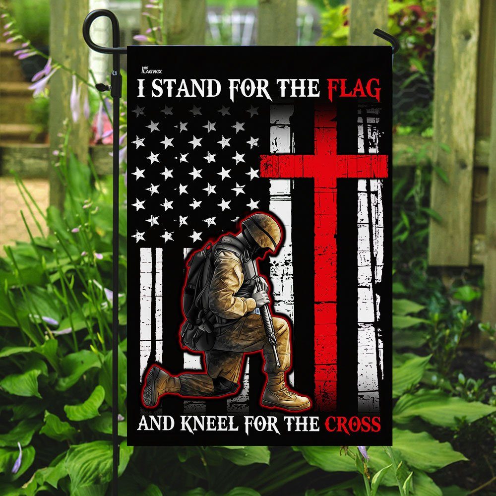I Stand For The Flag And Kneel For The Cross Flag - Image 7
