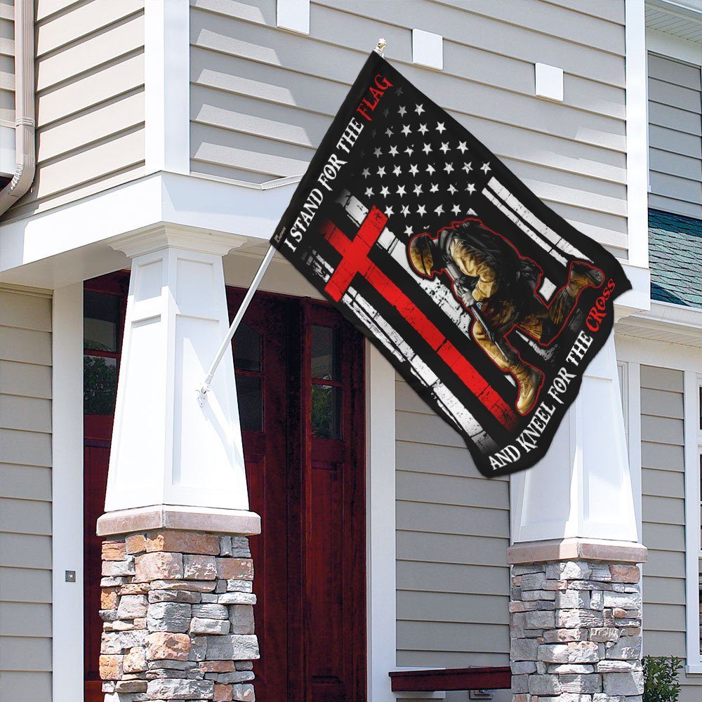 I Stand For The Flag And Kneel For The Cross Flag - Image 4