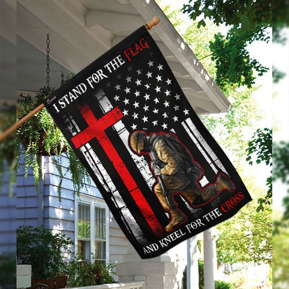 I Stand For The Flag And Kneel For The Cross Flag - Image 3