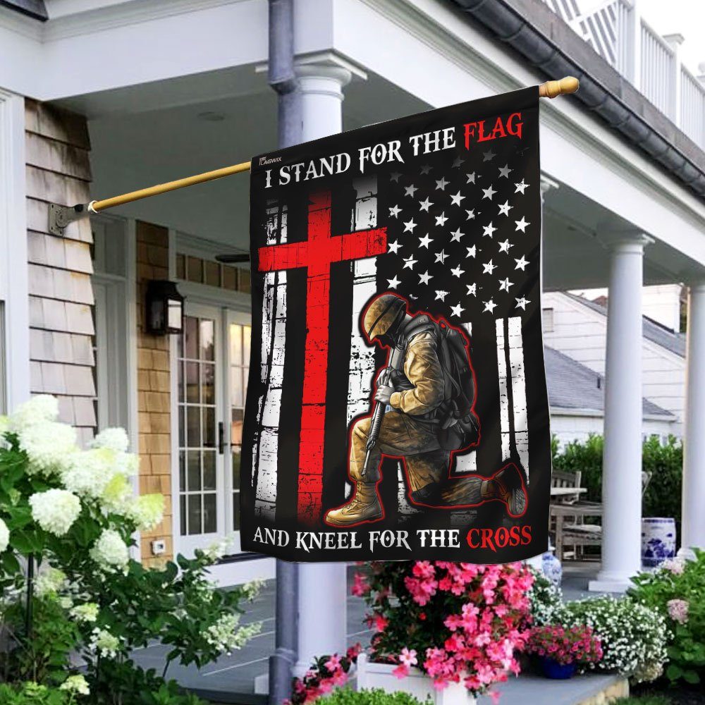 I Stand For The Flag And Kneel For The Cross Flag