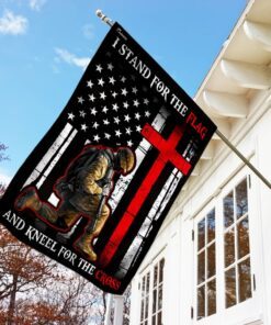i stand for the flag and kneel for the cross flag 7464