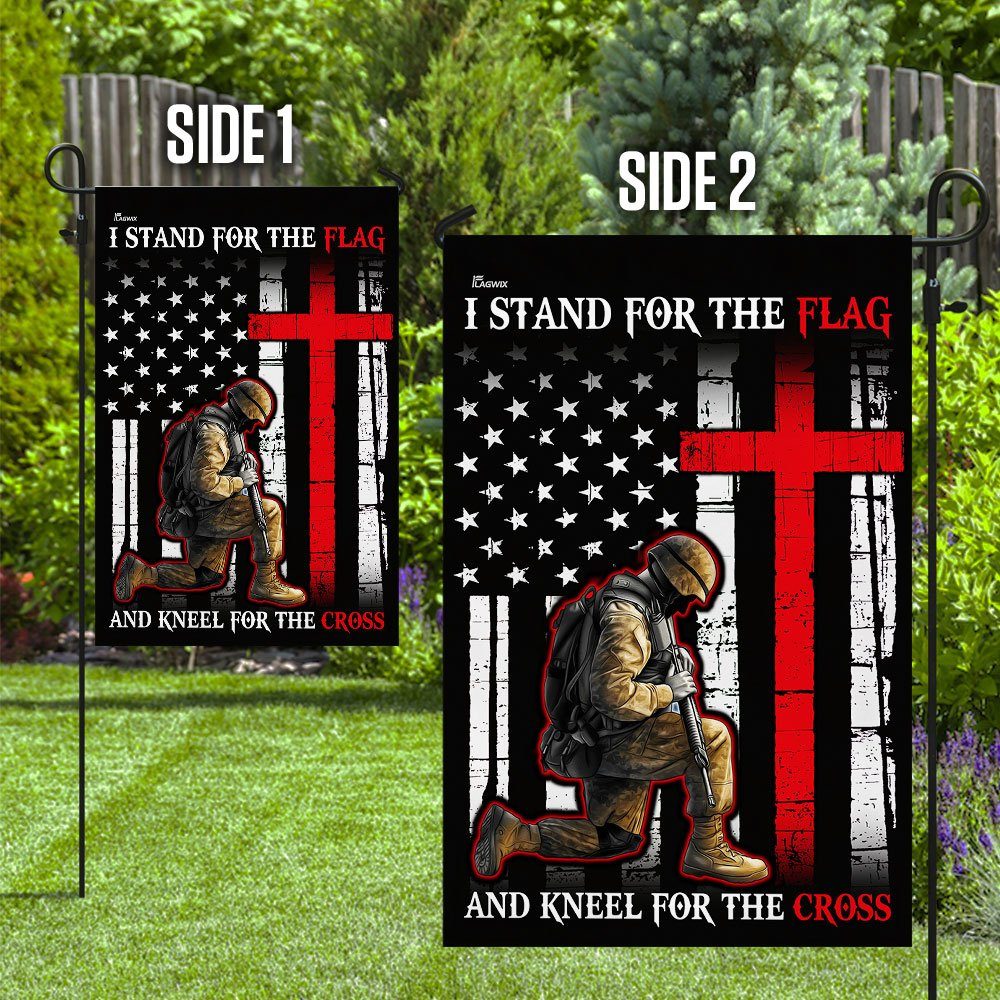 I Stand For The Flag And Kneel For The Cross Flag - Image 10