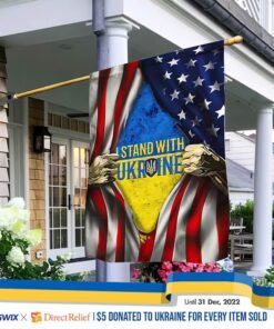 I Stand With Ukraine Flag. Ukrainian Flag. Stop War Flag NNT441F