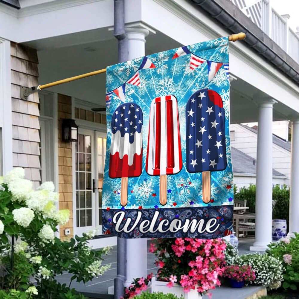 Ice Cream 4th Of July Flag Independence Day Hello Summer TQN221F