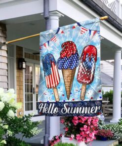 ice cream hello summer 4th of july flag tqn221fv1 1658