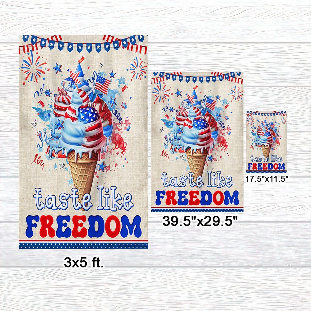 Ice Cream Taste Like Freedom 4th Of July Flag TQN1263F - Image 7