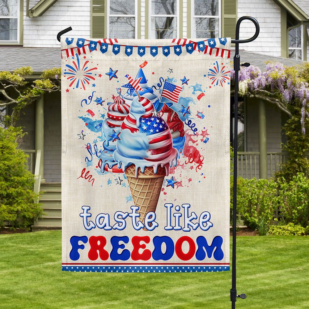 Ice Cream Taste Like Freedom 4th Of July Flag TQN1263F