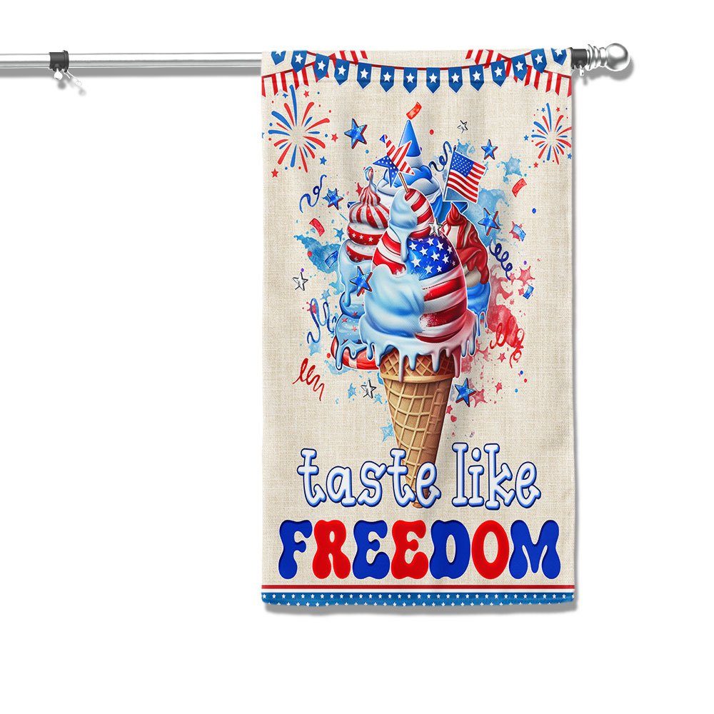 Ice Cream Taste Like Freedom 4th Of July Flag TQN1263F - Image 6