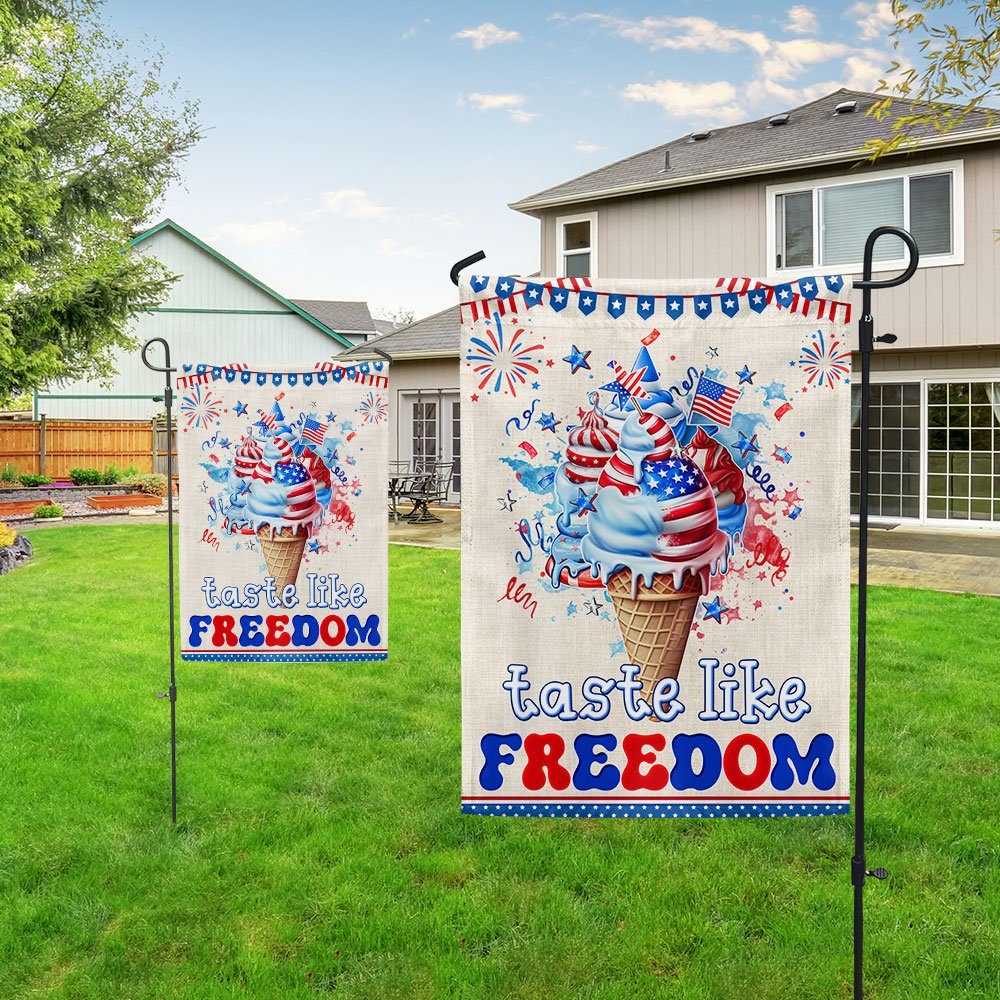 Ice Cream Taste Like Freedom 4th Of July Flag TQN1263F - Image 2