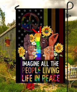 imagine all the people living life in peace american flag bnn370f 7250