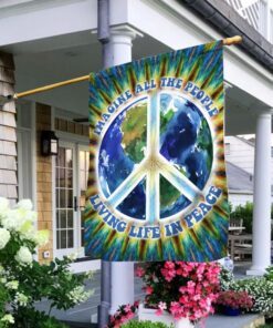 Imagine All The People Living Life In Peace Flag DDH2774F