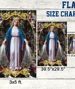 immaculate conception virgin mary flag. blessed virgin mary flag mln101f 6078
