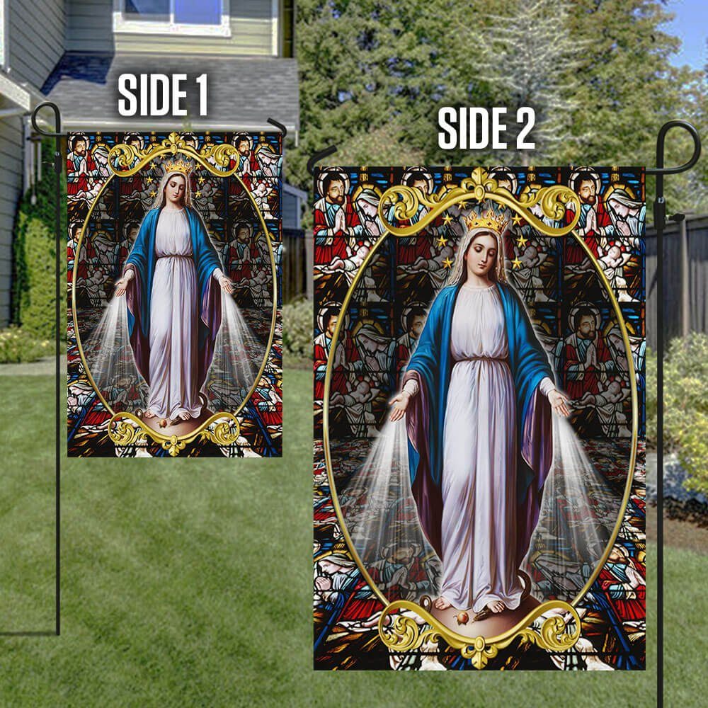 Immaculate Conception Virgin Mary Flag. Blessed Virgin Mary Flag MLN101F - Image 6
