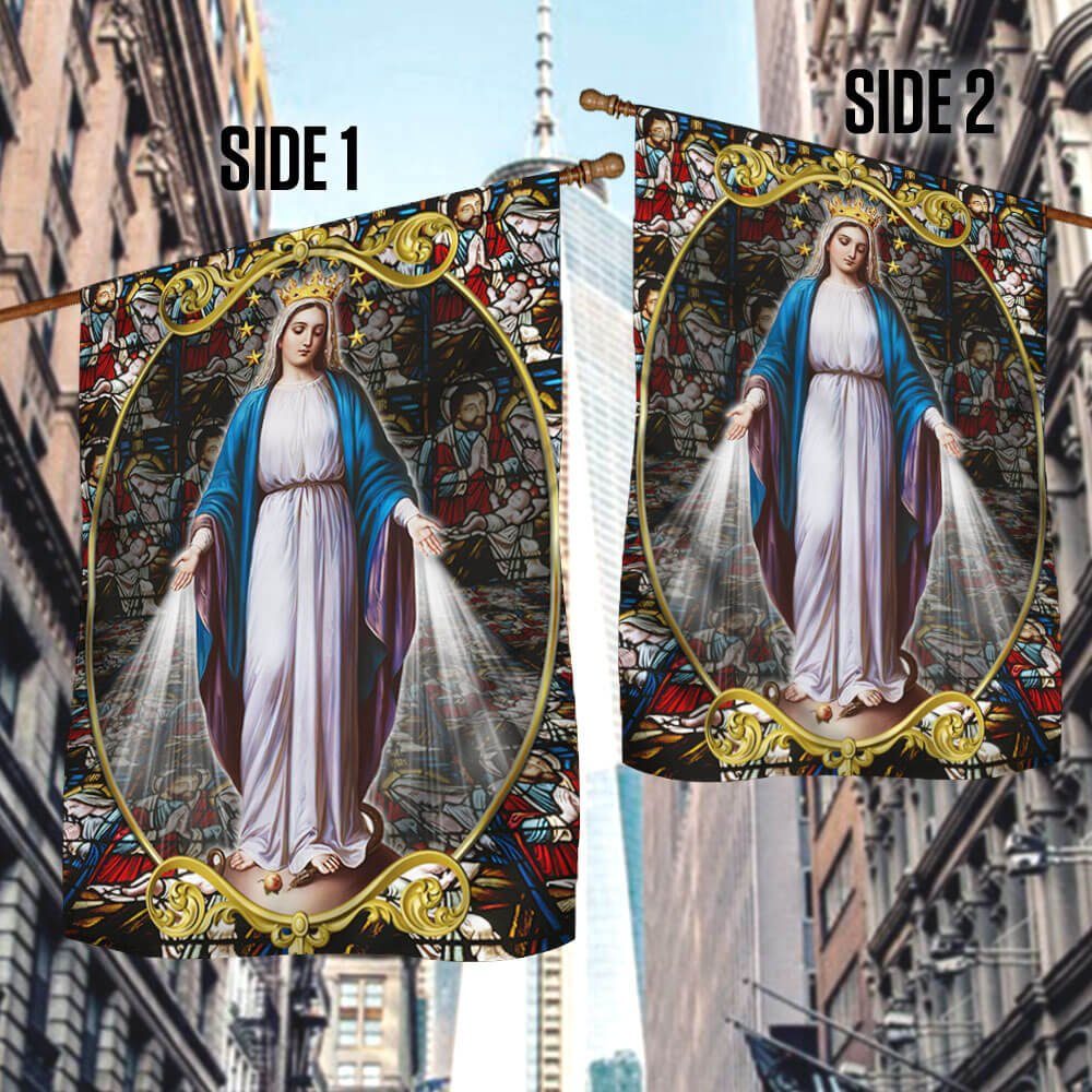 Immaculate Conception Virgin Mary Flag. Blessed Virgin Mary Flag MLN101F - Image 3