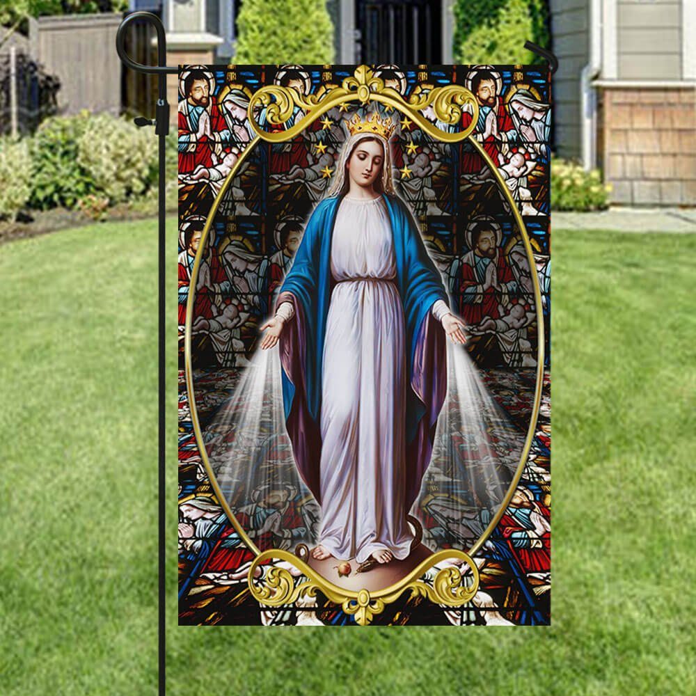 Immaculate Conception Virgin Mary Flag. Blessed Virgin Mary Flag MLN101F - Image 5