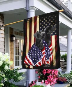 Impressive Black Labrador Retrievers Flag Flagwix™ Labrador Retrievers U.S Patriot Flag