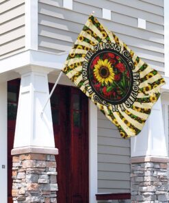 in a world full of roses be a sunflower hippie flag 3044