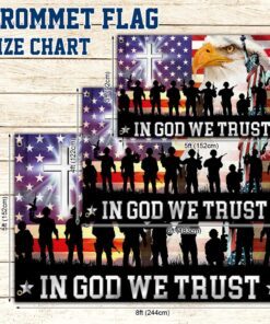 in god we trust, christian cross, thank you veterans, american eagle flag tpt120gf 7462