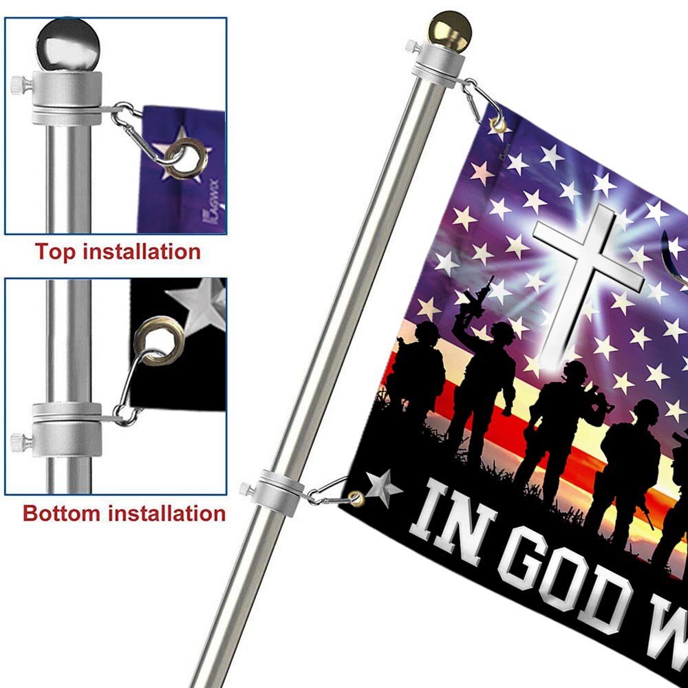 In God We Trust, Christian Cross American Eagle Flag TPT120GFv1 - Image 6