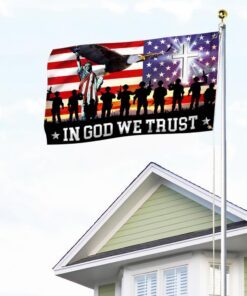 in god we trust, christian cross american eagle flag tpt120gfv1 6362