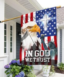 In God We Trust, We The People, Christian Cross American Eagle Flag TPT107F