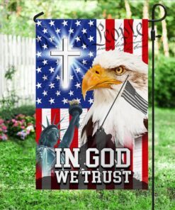 in god we trust, we the people, christian cross american eagle flag tpt107f 7013