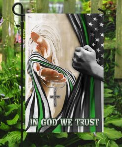 in god we trust. military flag 6102
